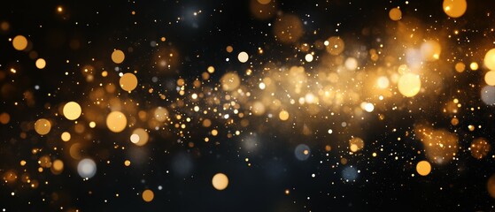 Poster - Blurred City Lights Bokeh Background in Dark Space for Creative Projects
