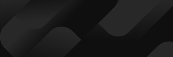 Wall Mural - abstract dark black geometric banner design background.