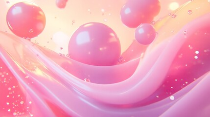Poster - Dynamic fluid abstract art studio digital design colorful background minimalist view modern aesthetic