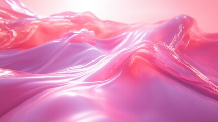 Poster - Dynamic fluid waves abstract art digital render vivid colors close-up innovative design