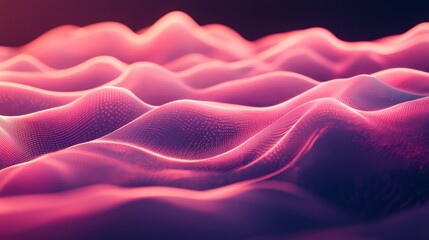 Poster - Dynamic waves of digital data visualization abstract environment motion graphics futuristic technology vibrant colors