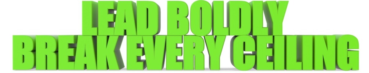 Poster - Lead Boldly break Every Ceiling, 3d text