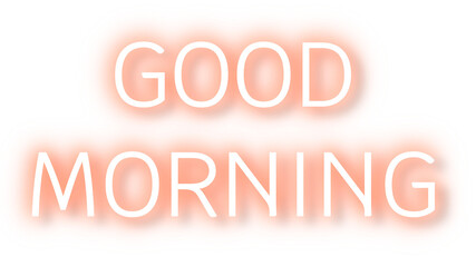 Leinwandbilder - Neon good morning word design element