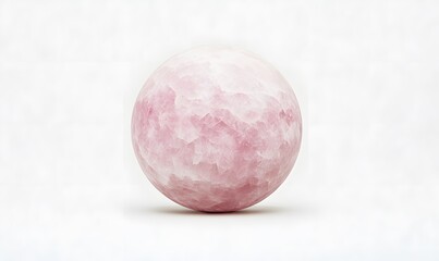 Poster - Pink quartz sphere isolated.
