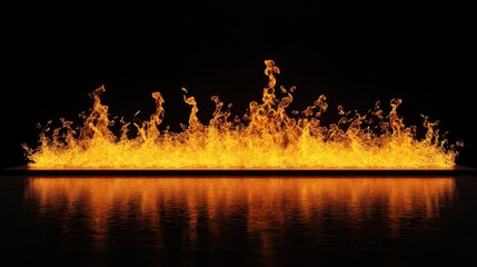 Poster - fire, artistic design, dynamic lighting, ultra-realistic
