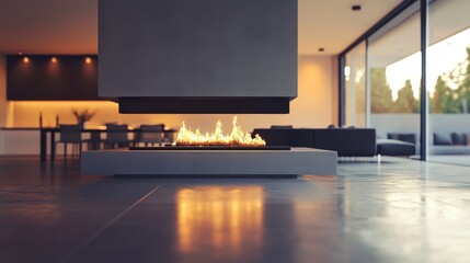 Poster - fire, minimalist style, clean aesthetic, sharp focus