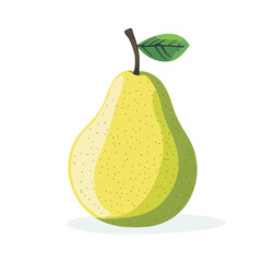 Wall Mural - A ripe pear vector illustration isolated on a white background.