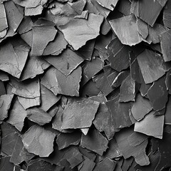 Poster - Close-up of dark slate tiles creating a textured abstract background.