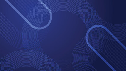 Aufkleber - Blue background with glowing curve geometric lines. Modern minimal trendy shiny blue lines pattern. Light blue background for futuristic and technology banner