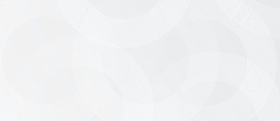 Poster - light white abstract background with circular lines. abstract technology data science vector illustr