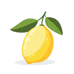 Wall Mural - Fresh Lemon Vector Illustration on White Background