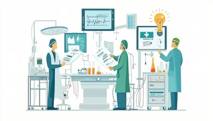 Poster - Innovative Medical Team in Modern Operating Room