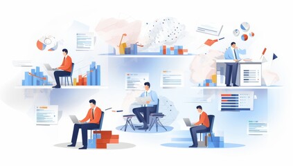 Poster - Business Data Analysis: Teamwork and Progress Visualization