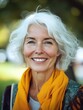 © MK - Old lady with white hair and yellow scarf