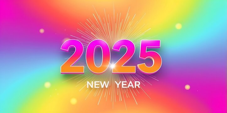 2025, New Year joy bringing hope, love, and positivity to everyone