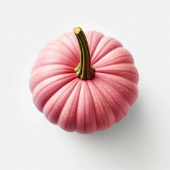 Wall Mural - Pink Pumpkin, Isolated on white background, flat lay 