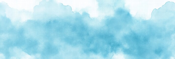 Poster - light blue abstract watercolor background with soft brushstrokes perfect for creative projects and d
