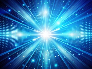 Poster - Futuristic Blue Abstract Background: Tech Banner, Sci-Fi Design, Digital Presentation