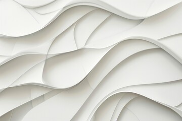 Poster - Abstract white wavy paper background texture.