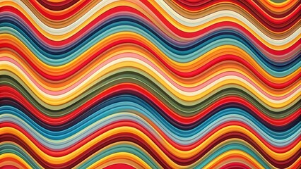 Poster - Groovy Abstract Wallpaper: Wavy Stripes Background for Print & Digital Media