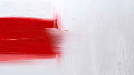 Aufkleber - An abstract artwork featuring bold strokes of red and soft white blending together.