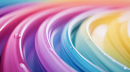 Poster - Realistic set of abstract gradient spots isolated on transparent background. Vector illustration of rainbow color dots, light refraction effect, holographic blurred circles. Abstract design elements