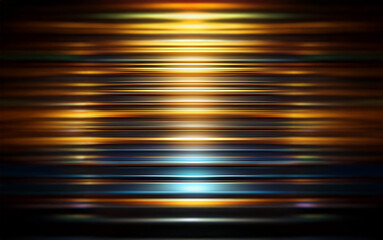 Aufkleber - Abstract background with horizontal lines of light in shades of gold, yellow, blue, and purple.