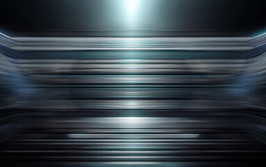 Fototapete - Abstract background with horizontal lines and a bright light in the center.