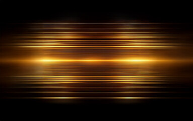 Fototapete - A dark background with streaks of orange light.