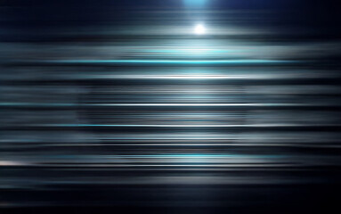 Fototapete - Abstract background with blurred horizontal lines and a bright light source in the center.