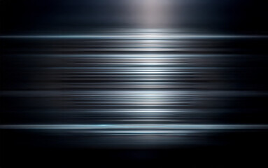 Poster - A dark background with blurred horizontal lines of light that fade in and out, creating a sense of depth and movement.
