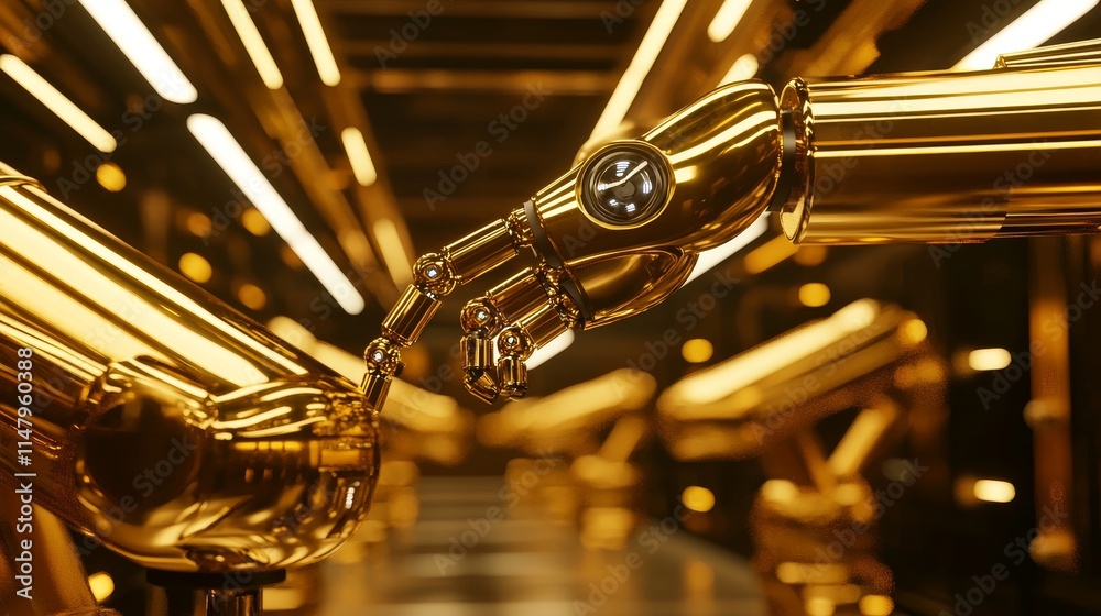 imagine prompt: High-tech gold testing facility, minimalistic design ...