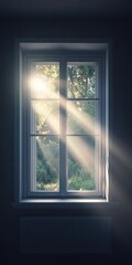 Poster - A window with sunlight shining through it