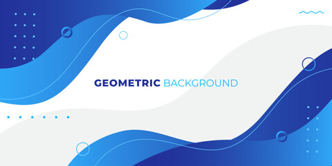 Poster - Modern blue gradient colorful with liquid corner shapes banner template geometric design