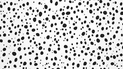 Poster - Abstract Black Spots Scattered on White Background