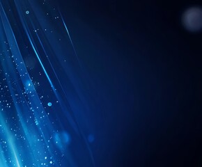 Poster - vibrant blue light trails and sparkling particles create a dynamic background for digital designs, a