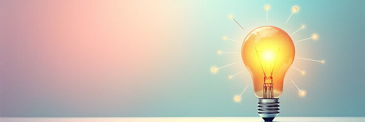 Aufkleber - Bright business ideas come from creative solutions planning with inspiring concepts and a spark of innovation on a soft pastel background._00003_