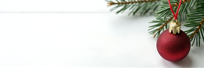 Aufkleber - A Christmas ornament featuring a pine cone sits on a blank background, ideal for winter flat lay templates and holiday concepts._00001_