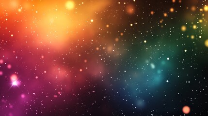 Poster - Colorful Cosmic Background With Stars and Vibrant Hues Illuminating the Night Sky, Suitable for Various Creative Projects and Digital Designs