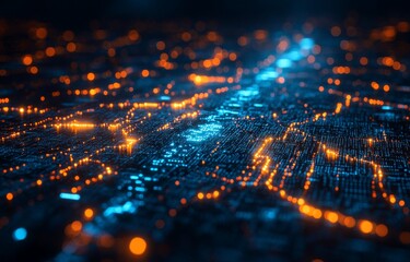 Aufkleber - Detailed View of a Cityscape at Night With Glowing Lights and a Serene River Reflecting Vibrant Colors