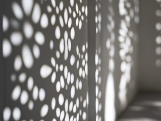 Aufkleber - Abstract light patterns cast by cutout.
