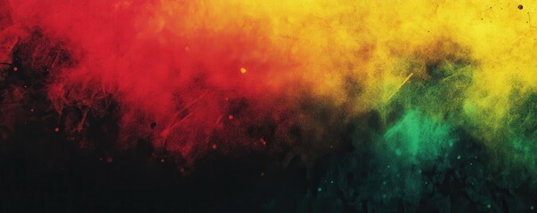Poster - Abstract background, red yellow green black noise texture grainy color gradient shape, vibrant banner poster header backdrop design