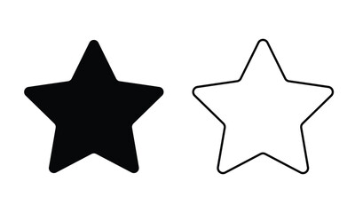 star icon and favorite flat icon isolated on transparent background. eps 10