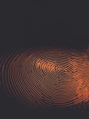 Poster - Digital fingerprint graphic design featuring copy space for various applications. Generative AI