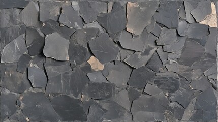 Poster - Dark Grey Slate Stone Wall Texture Background