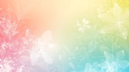 Poster - Soft Floral Background with Pastel Colors and Delicate Abstract Flower Patterns