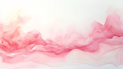 Aufkleber - Ethereal Red and Pink Abstract Background with Fluid Waves and Soft Textures