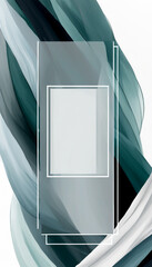 Wall Mural - abstract swirl displays flowing elegance in soft green tones