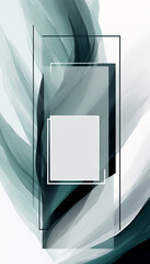 Wall Mural - modern abstract art showcasing fluid shapes and layered rectangles