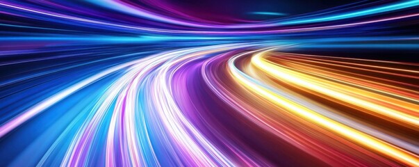 Leinwandbilder - abstract light trails, colorful background, dynamic motion, vibrant colors